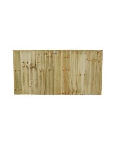 0.9m x 1.83m (3') Green Treated Featheredge Fence Panel