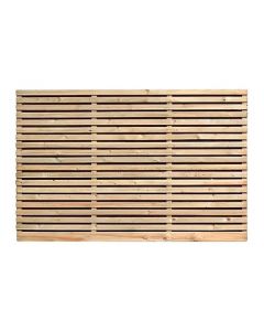 1800x1200mm Contemporary Double Slatted Fence Panel