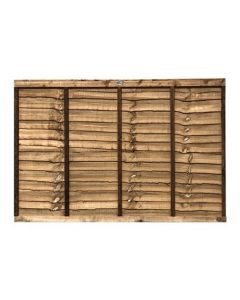 1.2m x 1.83m (4') Brown Treated Lap Fence Panel