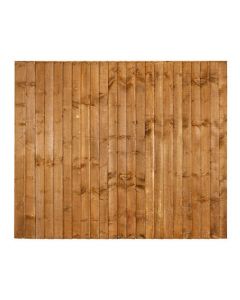 1.5m x 1.83m (5') Brown Treated Featheredge Fence Panel