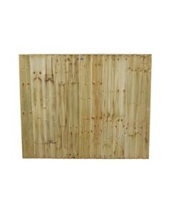 1.5m x 1.83m (5') Green Treated Featheredge Fence Panel