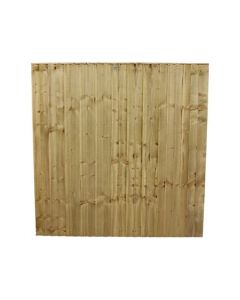 1.65m x 1.83m (5'6") Green Treated Featheredge Fence Panel