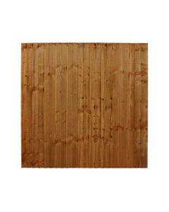 1.83 x 1.83m (6') Brown Treated Featheredge Fence Panel