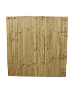 1.83 x 1.83m (6') Green Treated Featheredge Fence Panel