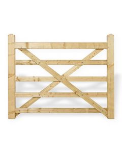 Forester 4' Wide Green Softwood Treated 5 Bar PAR Gate Universal