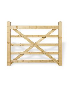 Forester 5' Wide Green Softwood Treated 5 Bar PAR Gate Universal