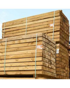 Pack of 50no 100x200mm* - 2.4m Long New Treated Green Sleepers