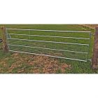 12' Metal Field Gate Half Mesh 5 Rail Galvd C/W Gate Eyes Spring Bolt