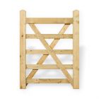 Forester 3' Wide Green Softwood Treated 5 Bar PAR Gate Universal